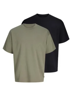 Jack & Jones Herren T-Shirts - Barron Tee im 2er-Pack in mehrfarbig