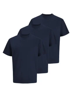 Jack & Jones Herren T-Shirts im 3er-Pack in marine