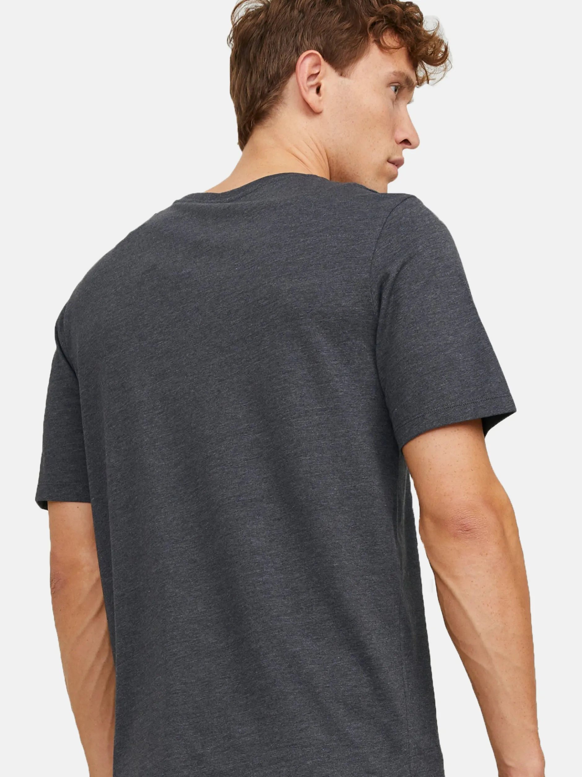Jack & Jones Herren T-Shirts im 5er-Pack in grau
