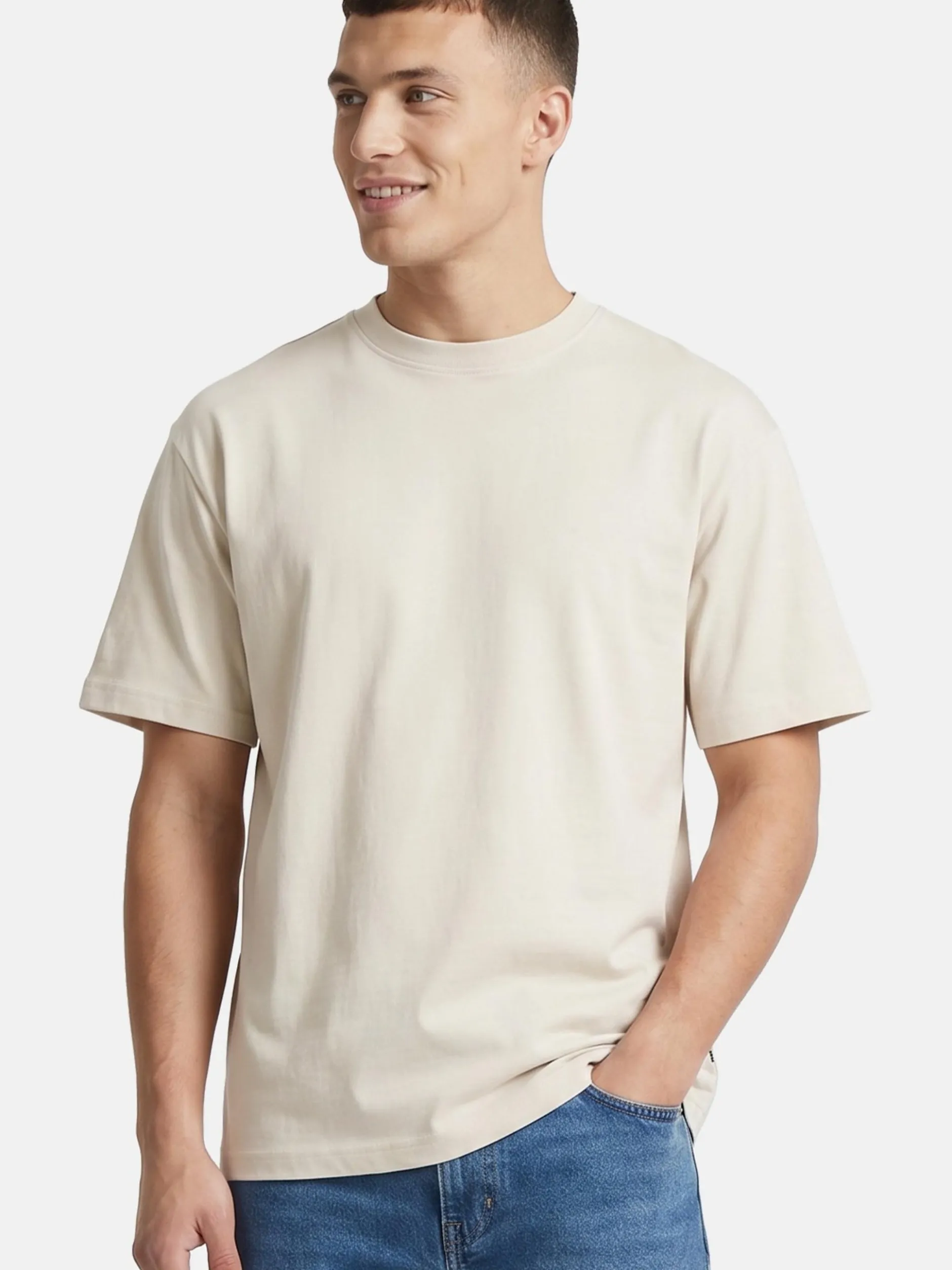 Jack & Jones Herren T-Shirts im 3er-Pack in mehrfarbig