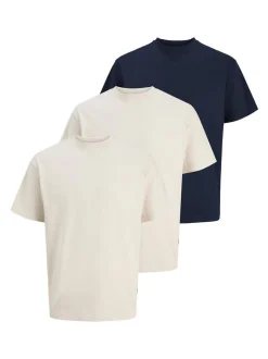 Jack & Jones Herren T-Shirts im 3er-Pack in mehrfarbig