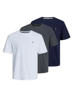 Jack & Jones Herren T-Shirts im 3er-Pack in mehrfarbig