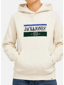Jack & Jones Junior Jungen Kapuzenpullover in weiß