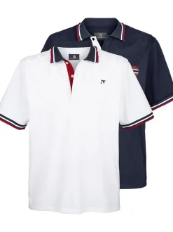 Jan Vanderstorm Herren Doppelpack Poloshirt - JOHAN in weiß blau