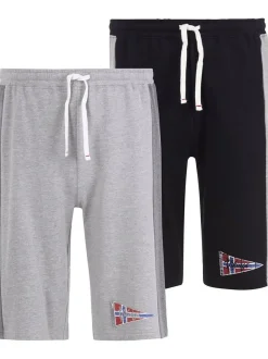 Jan Vanderstorm Herren Doppelpack Shorts - HARAL in grau schwarz