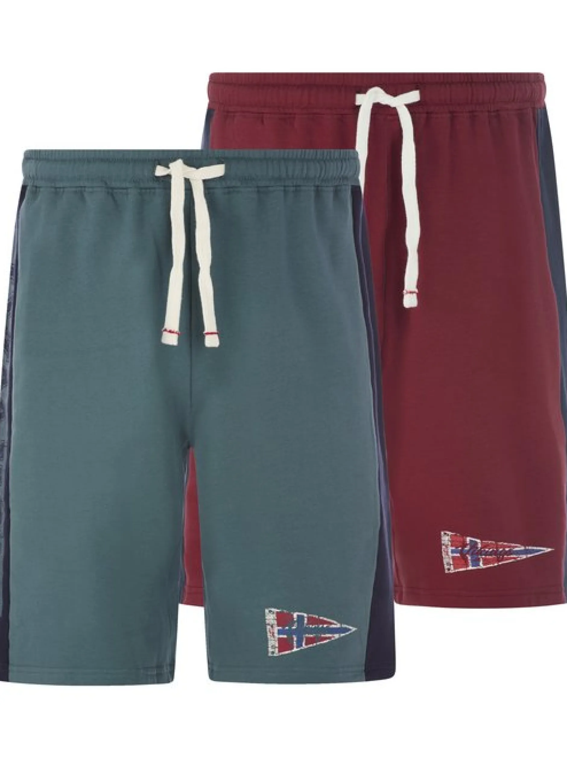 Jan Vanderstorm Herren Doppelpack Shorts - HARAL in rot petrol
