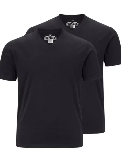 Jan Vanderstorm Herren Doppelpack T-Shirt - OSMO in schwarz