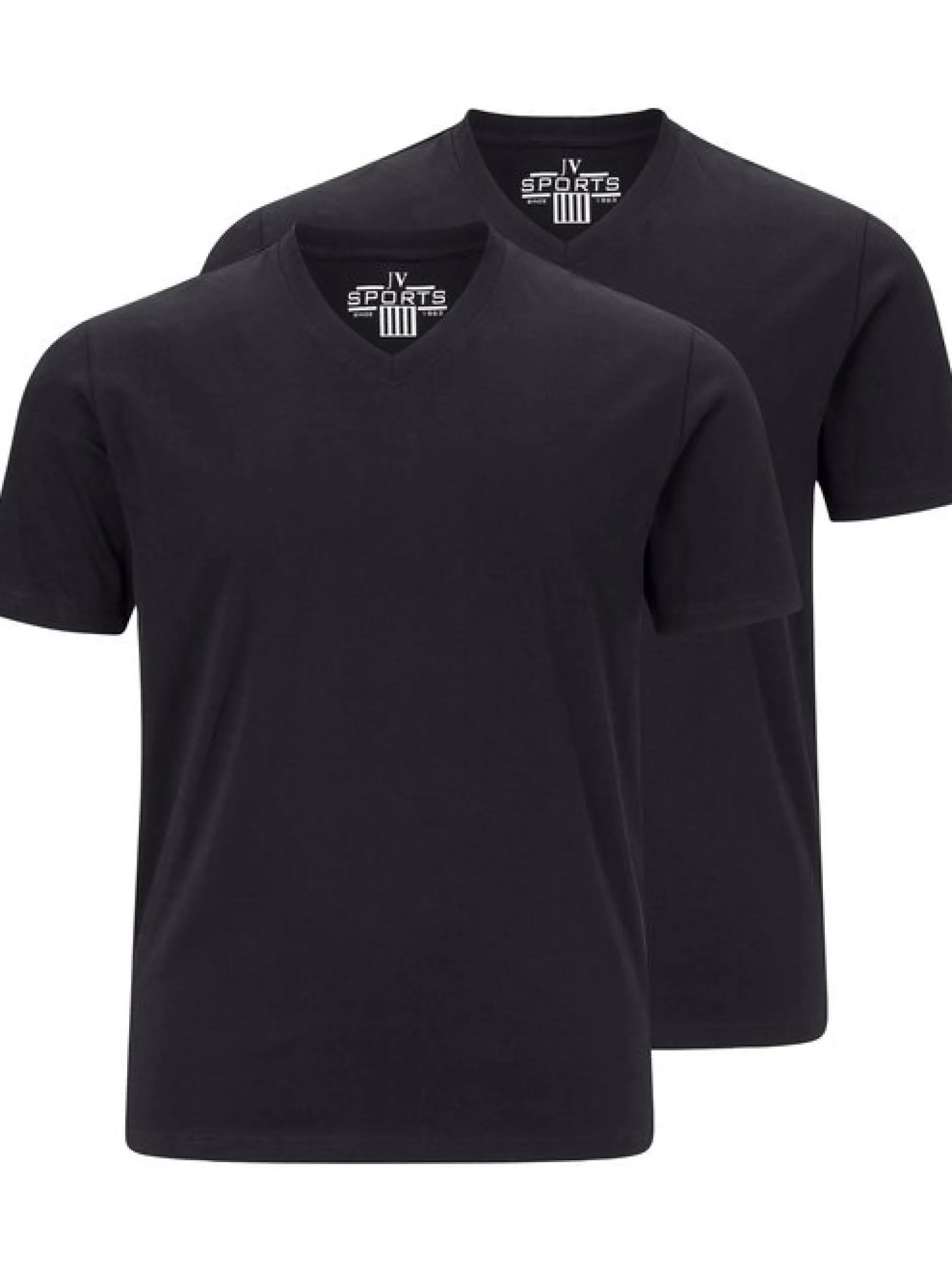 Jan Vanderstorm Herren Doppelpack T-Shirt - OSMO in schwarz