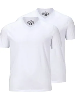 Jan Vanderstorm Herren Doppelpack T-Shirt - OSMO in weiß