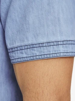 Jan Vanderstorm Herren Jeanshemd - LORENSIUS in blau