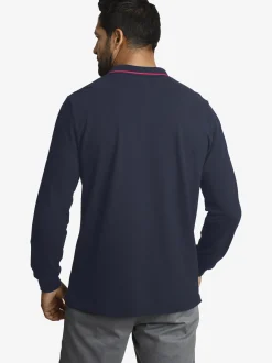 Jan Vanderstorm Herren Langarm-Poloshirt - ELLIS in blau