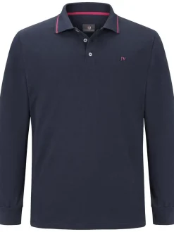 Jan Vanderstorm Herren Langarm-Poloshirt - ELLIS in blau