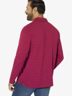 Jan Vanderstorm Herren Langarm-Poloshirt - MAKSE in rot