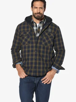 Jan Vanderstorm Herren Outdoorhemd - OLSDAL in khaki blau