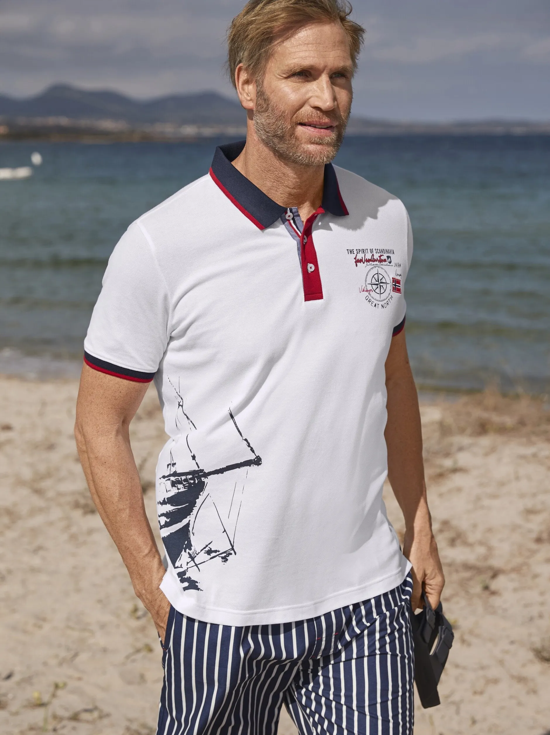 Jan Vanderstorm Herren Poloshirt - DILAN in weiß
