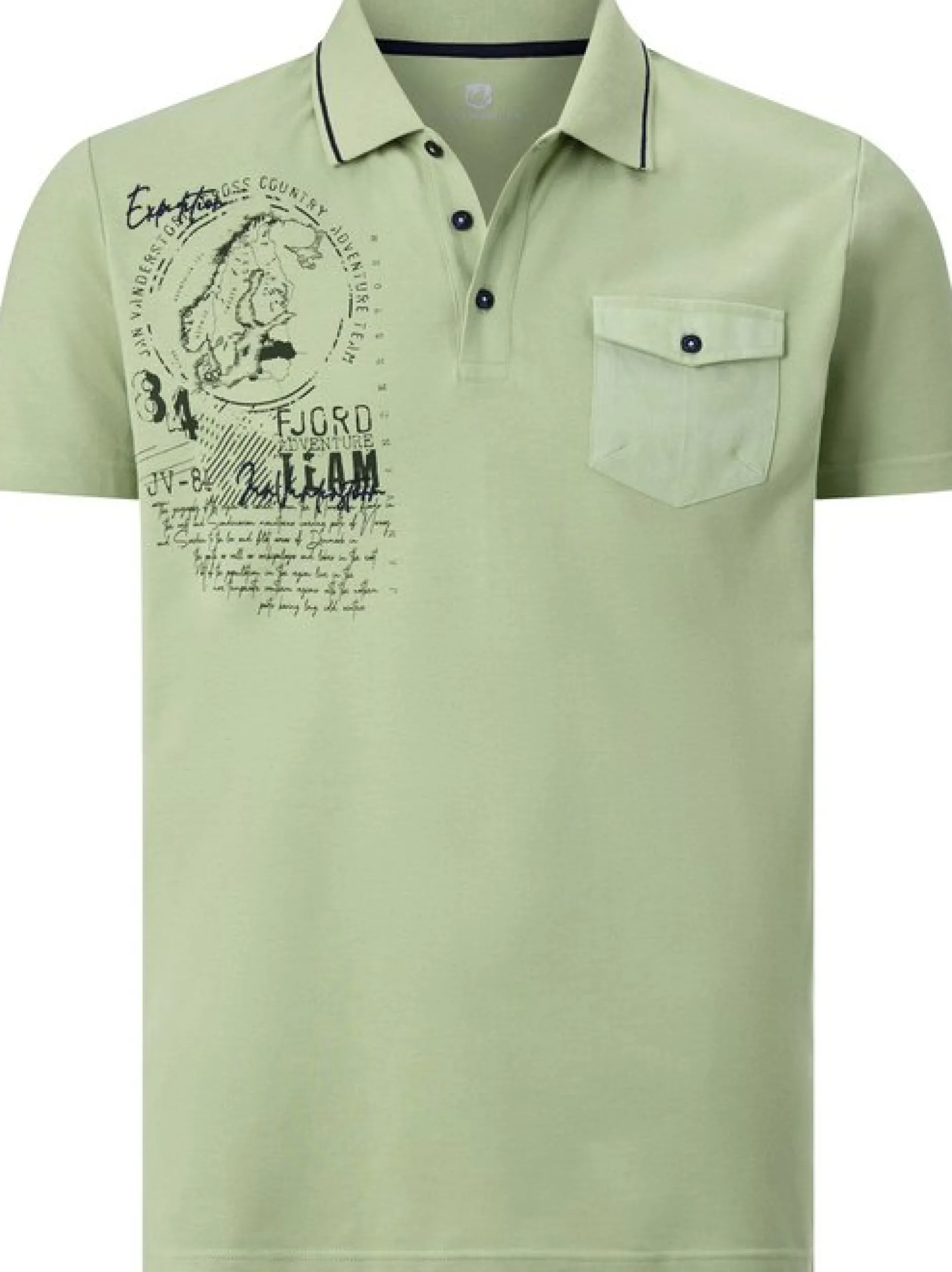 Jan Vanderstorm Herren Poloshirt - FJODOR in lind