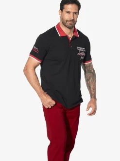 Jan Vanderstorm Herren Poloshirt - IWAR in schwarz