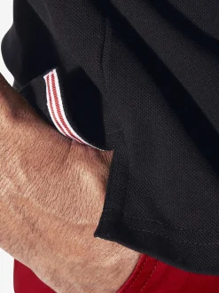 Jan Vanderstorm Herren Poloshirt - IWAR in schwarz