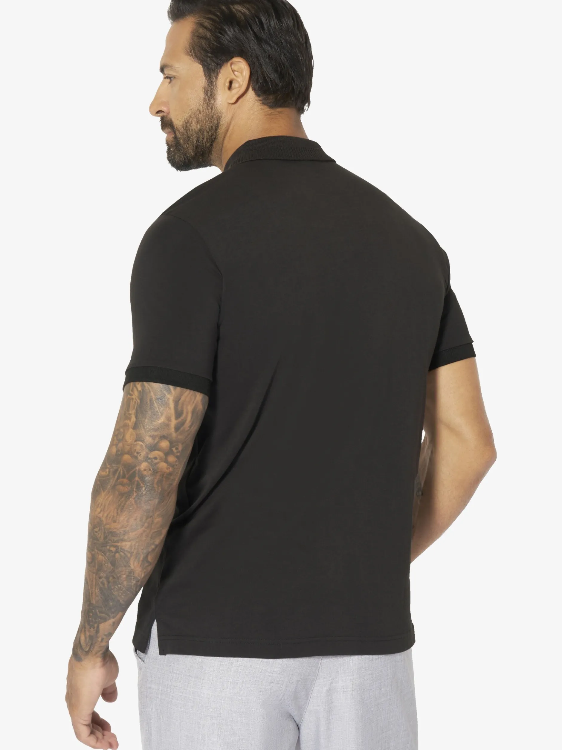 Jan Vanderstorm Herren Poloshirt - MAUNOR in schwarz