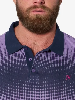 Jan Vanderstorm Herren Poloshirt - SUNNVA in blau lila