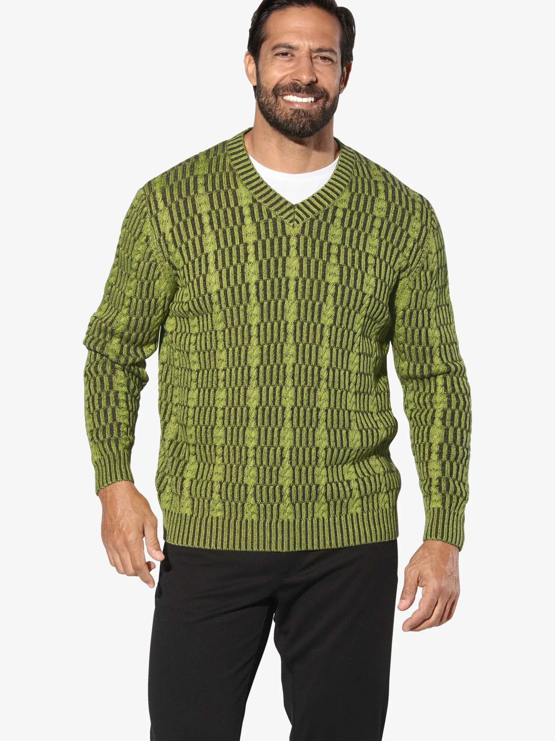 Jan Vanderstorm Herren Pullover - AKSELHEIM in grün