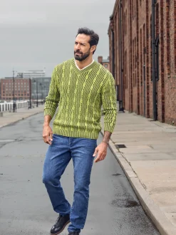 Jan Vanderstorm Herren Pullover - AKSELHEIM in grün
