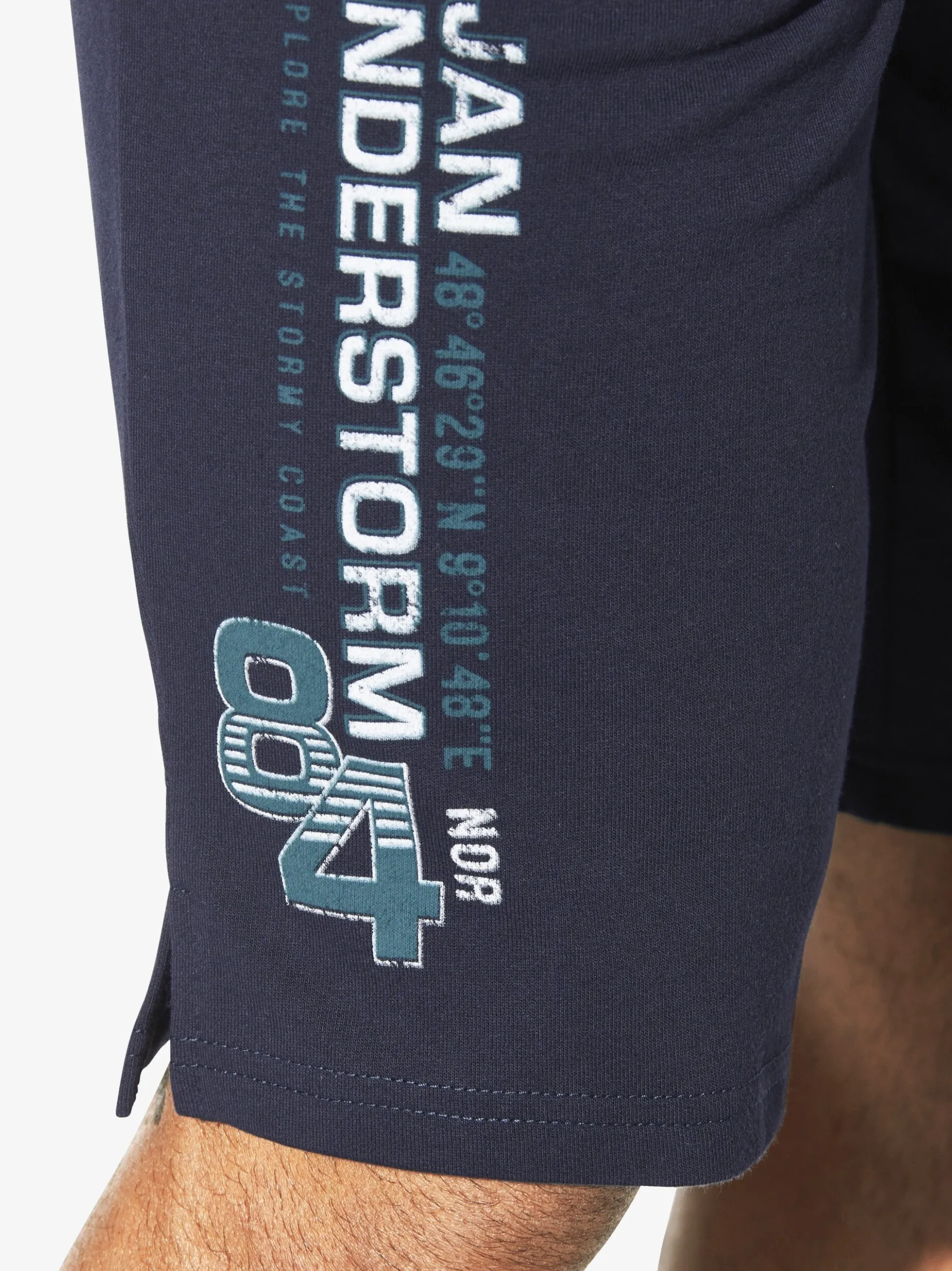 Jan Vanderstorm Herren Sweatbermuda - PERMARSEN in blau