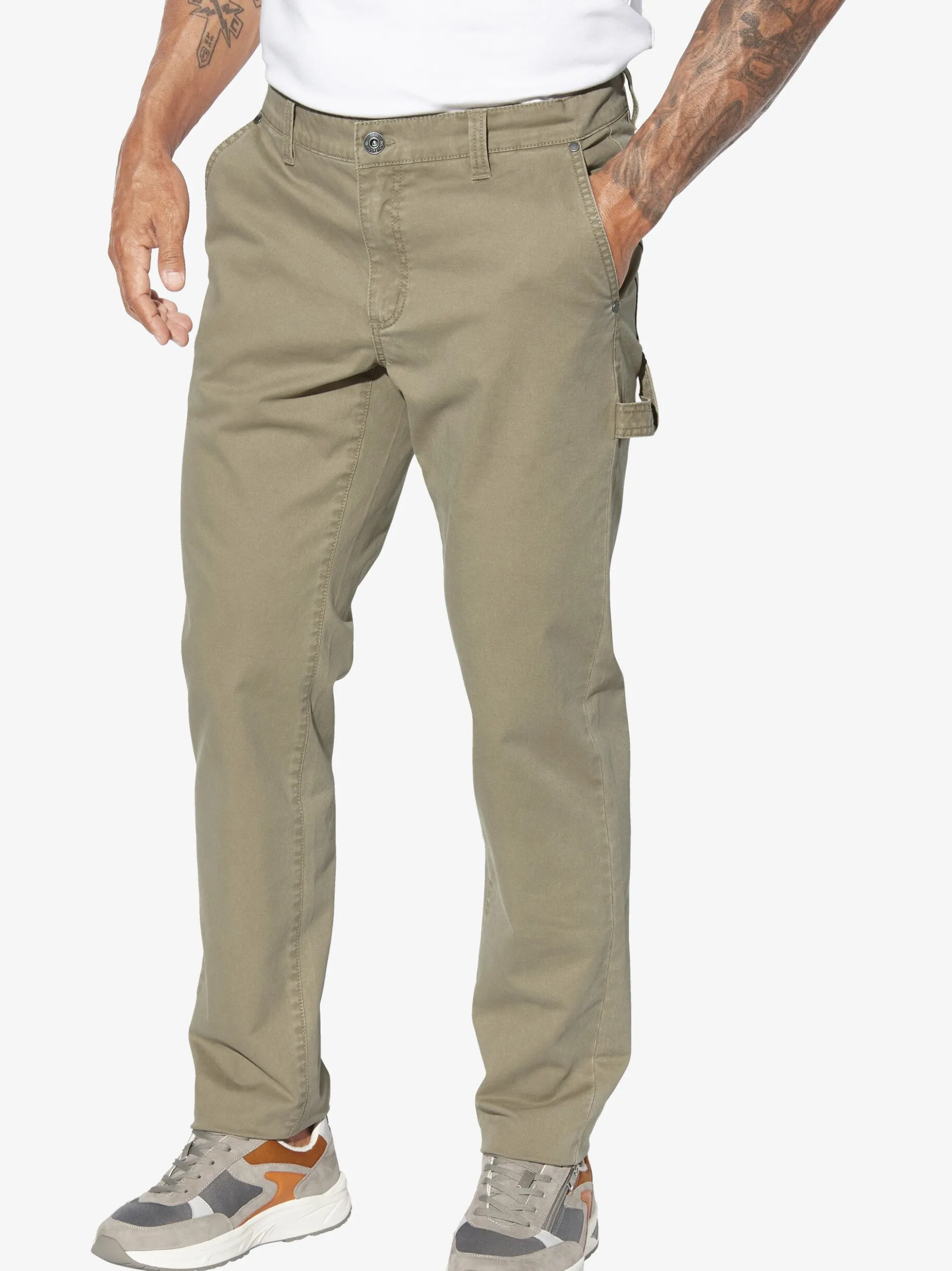 Jan Vanderstorm Herren Tiefbundhose - HELVIK in beige