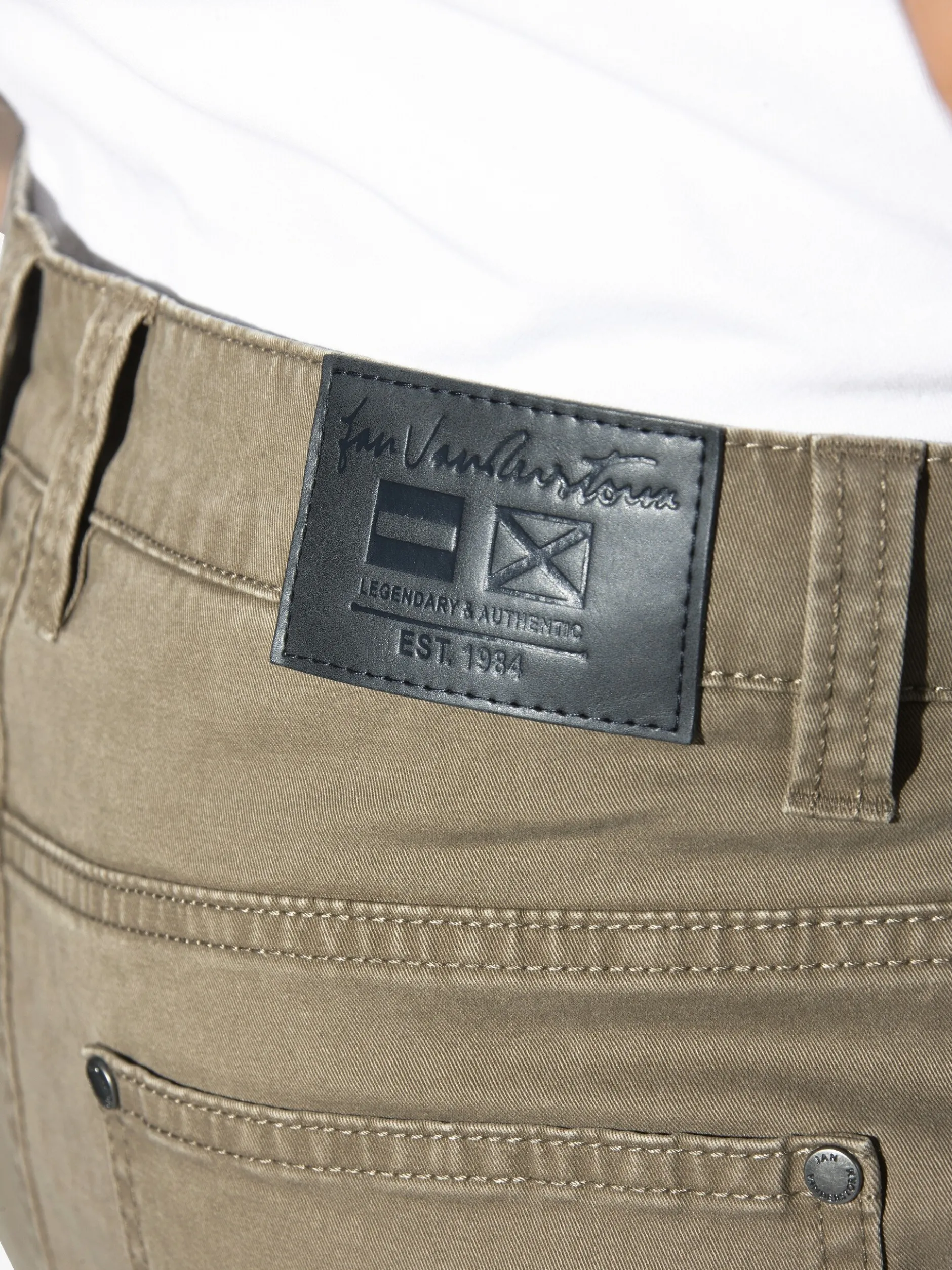 Jan Vanderstorm Herren Tiefbundhose - HELVIK in beige