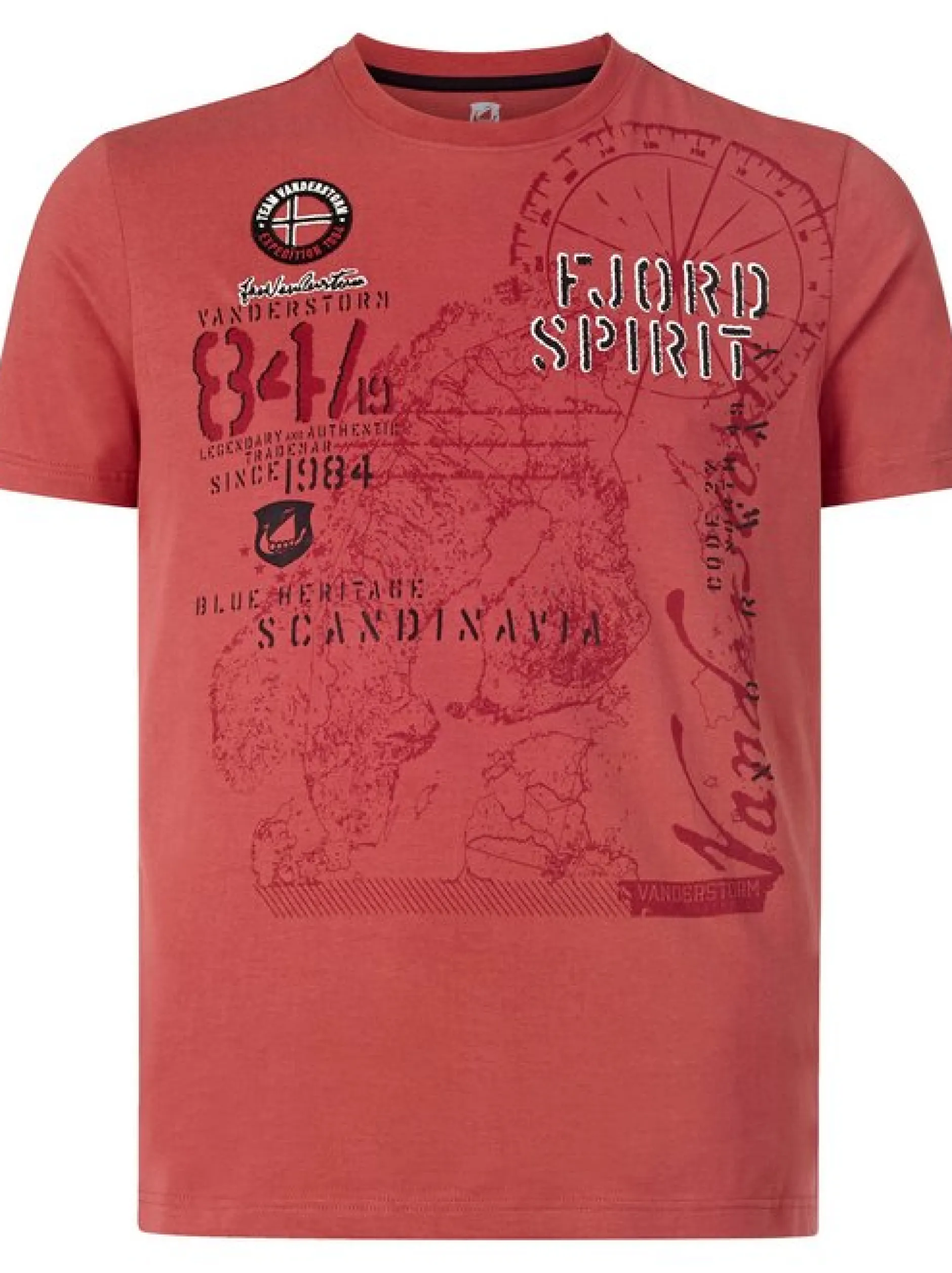 Jan Vanderstorm Herren T-Shirt - DOMINIK in rot