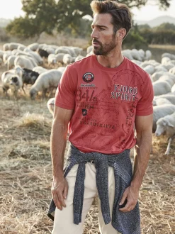 Jan Vanderstorm Herren T-Shirt - DOMINIK in rot