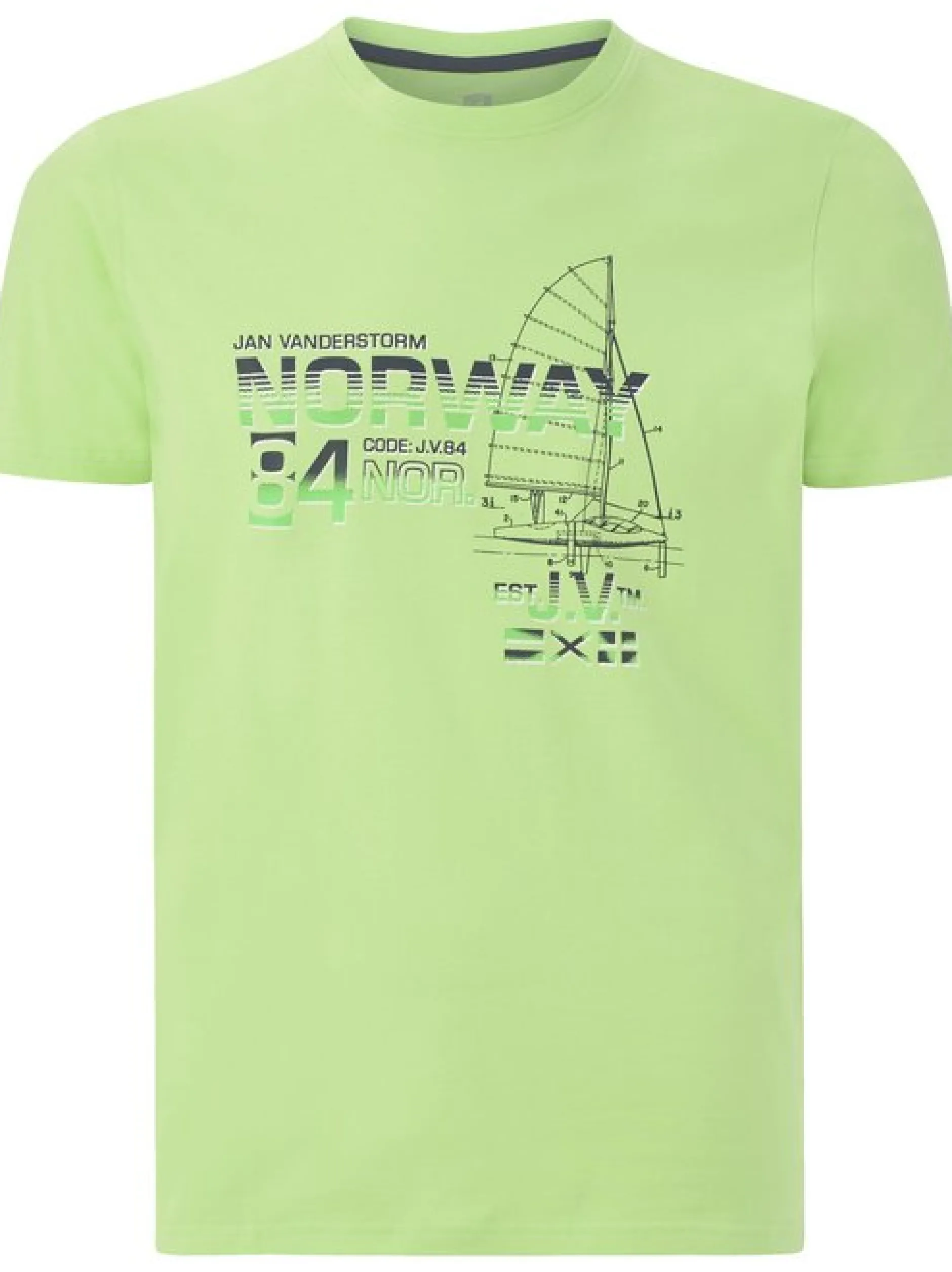 Jan Vanderstorm Herren T-Shirt - EILI in grün