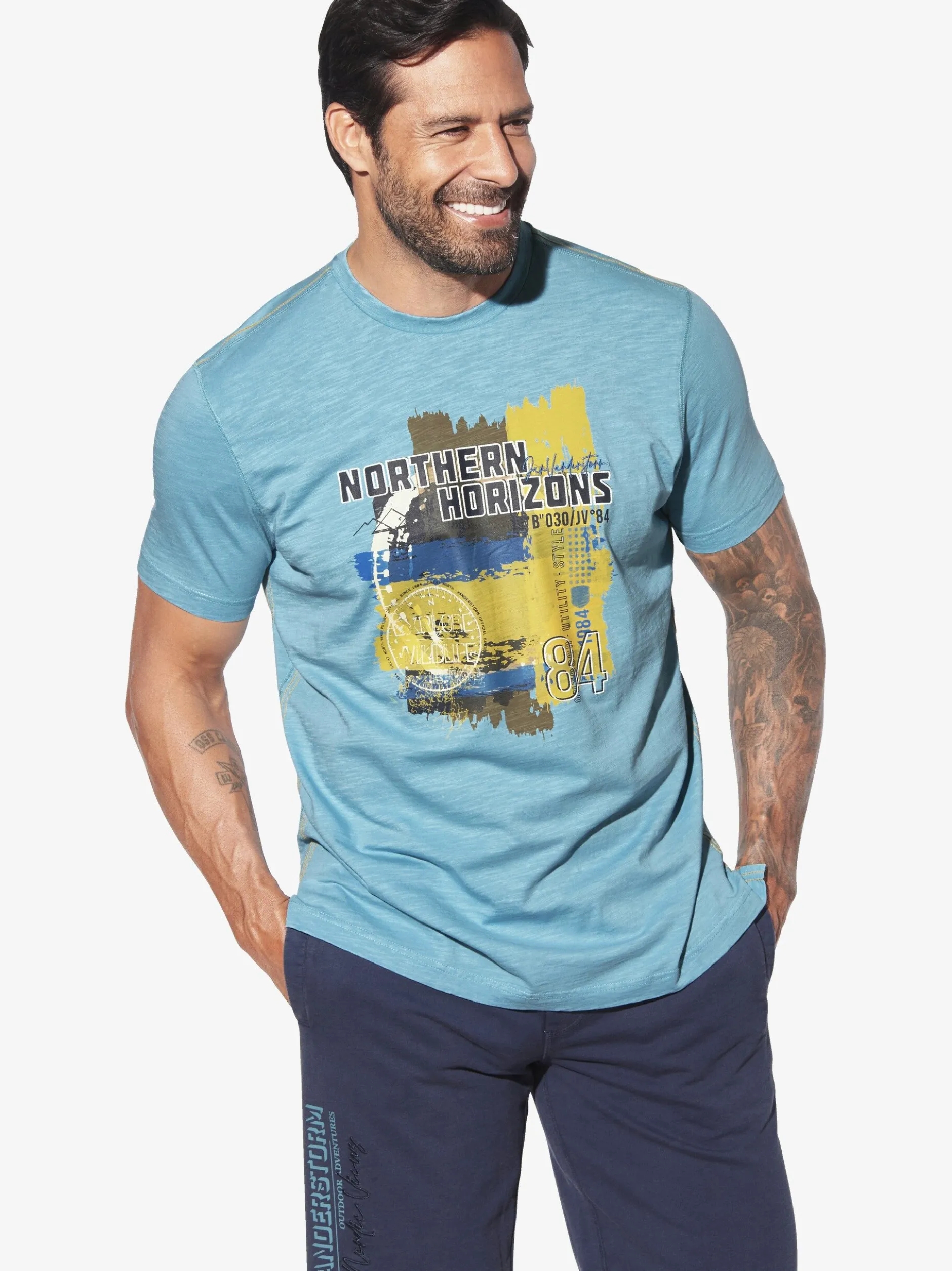 Jan Vanderstorm Herren T-Shirt - NORHEIM in hellblau