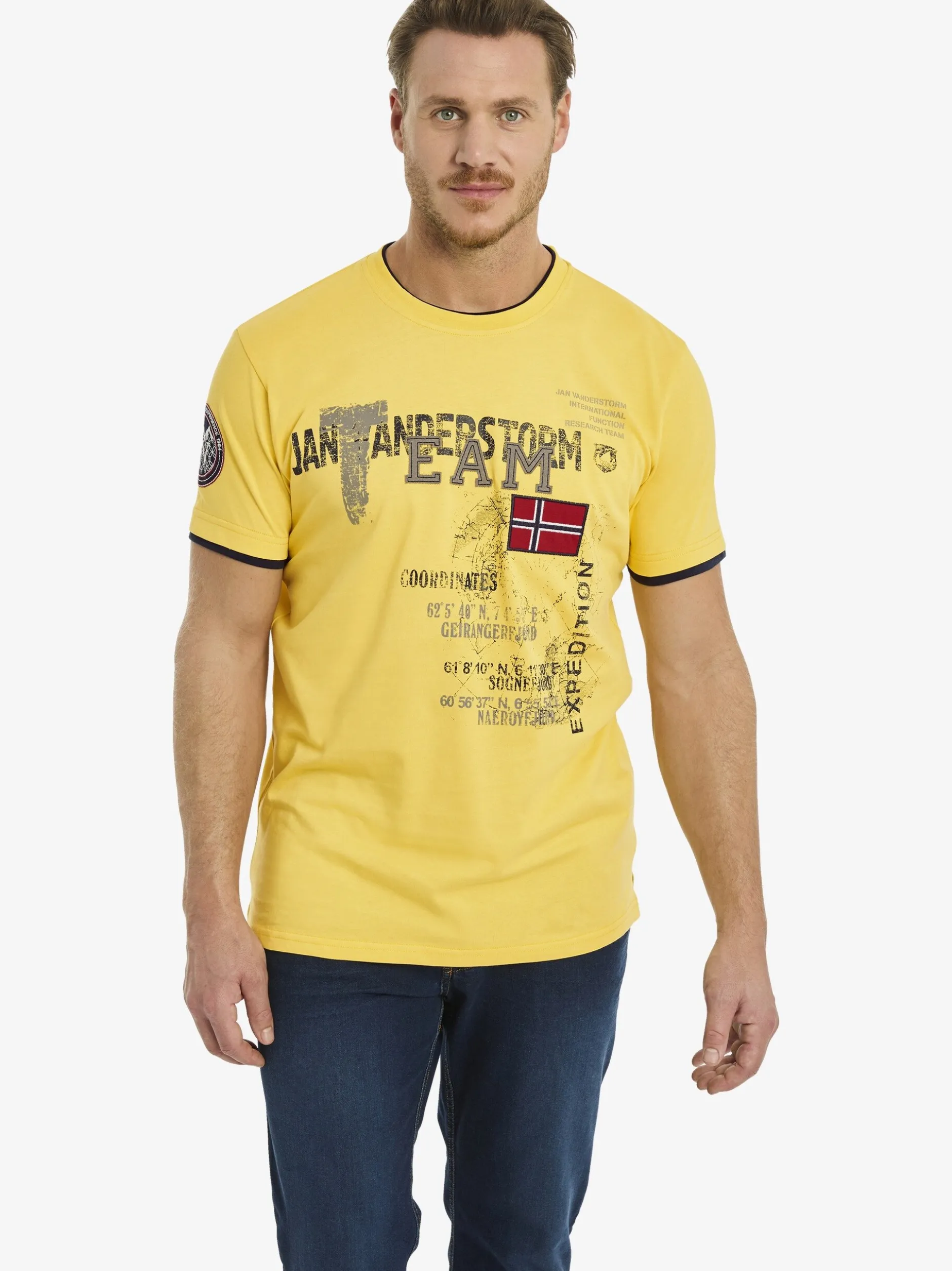 Jan Vanderstorm Herren T-Shirt - SÖLVE in gelb