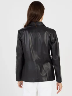JCC Damen Lederblazer in schwarz