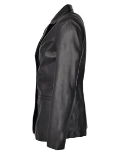 JCC Damen Lederblazer in schwarz