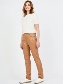 JCC Damen Lederhose in camel