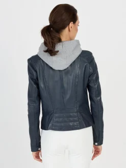 JCC Damen Lederjacke in blau