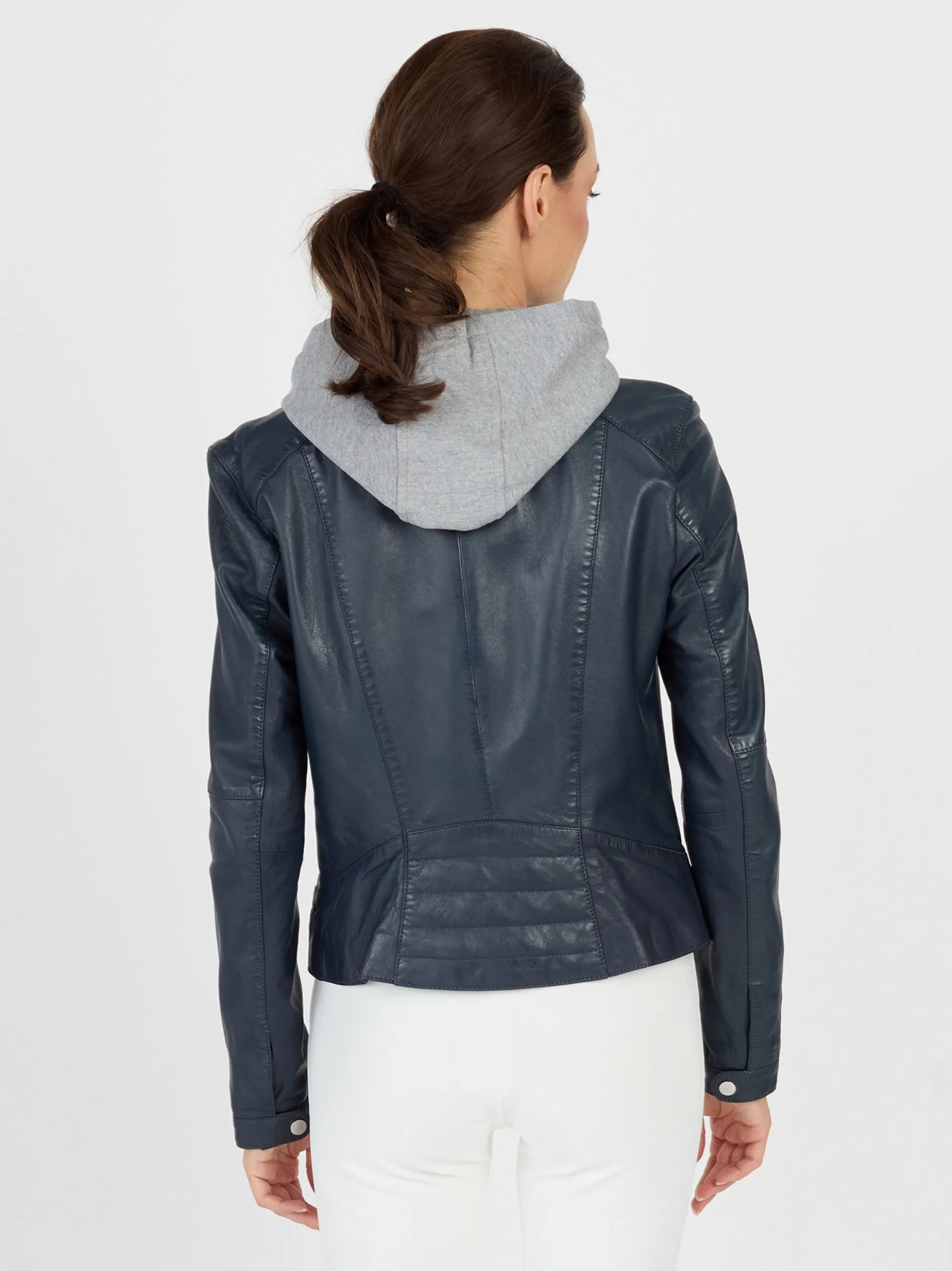 JCC Damen Lederjacke in blau