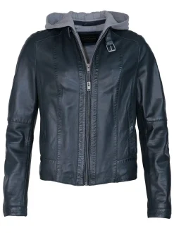 JCC Damen Lederjacke in blau