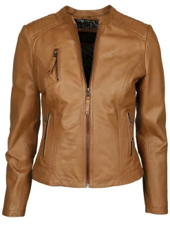 JCC Damen Lederjacke in cognac