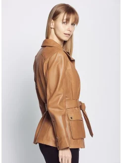JCC Damen Lederjacke in cognac