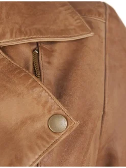 JCC Damen Lederjacke in cognac