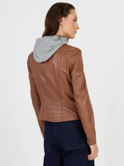 JCC Damen Lederjacke in cognac