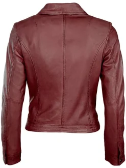 JCC Damen Lederjacke in rot