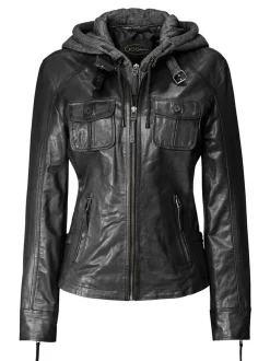 JCC Damen Lederjacke in schwarz