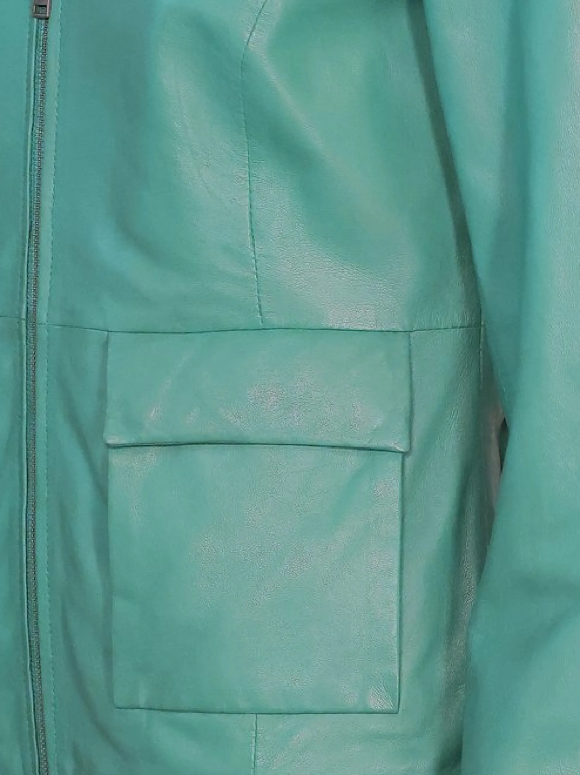 JCC Damen Lederjacke in türkis