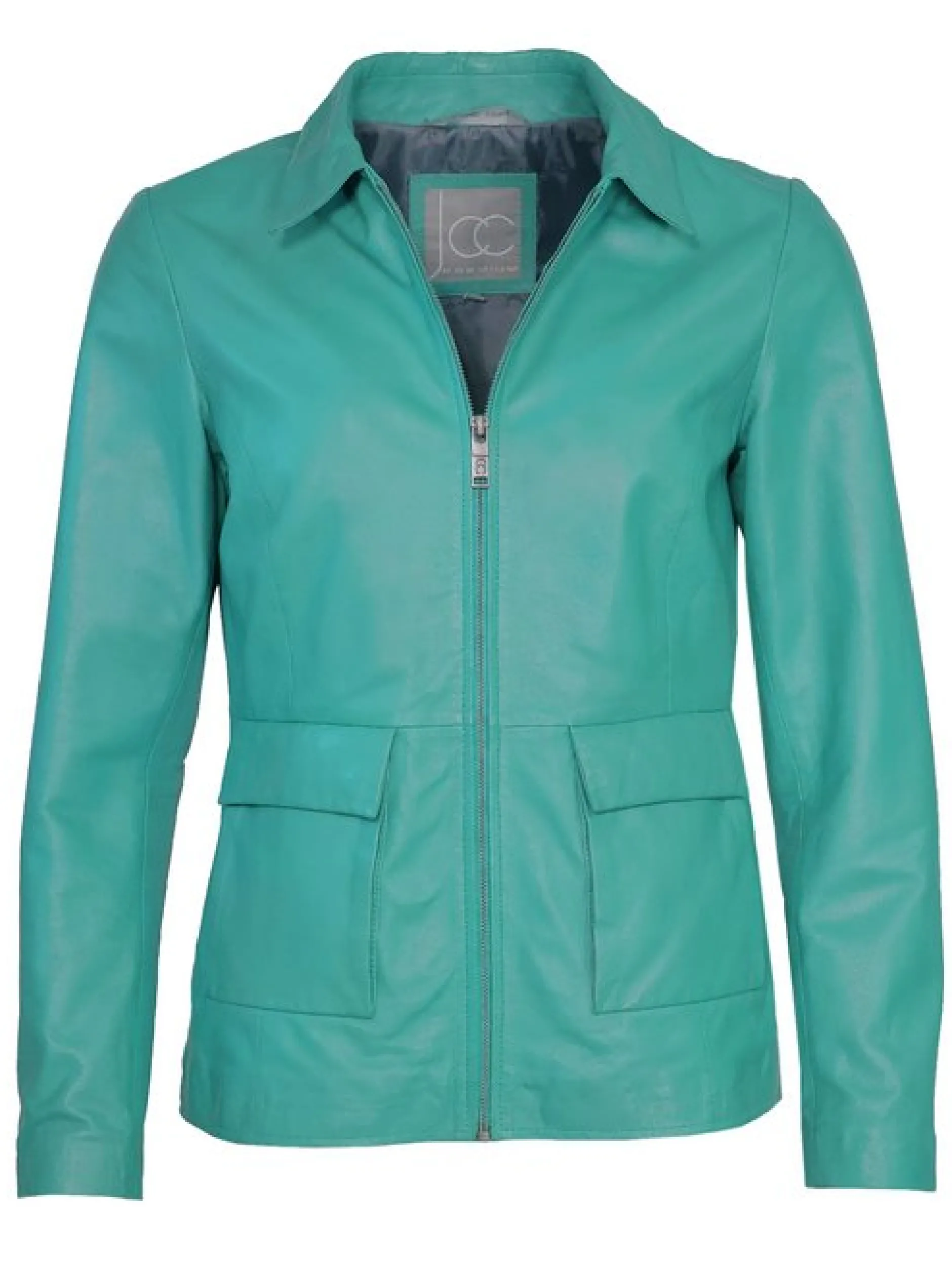 JCC Damen Lederjacke in türkis