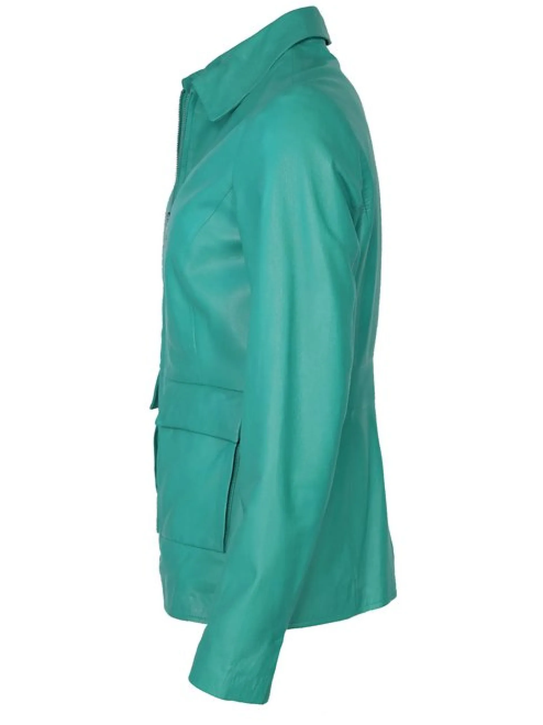 JCC Damen Lederjacke in türkis