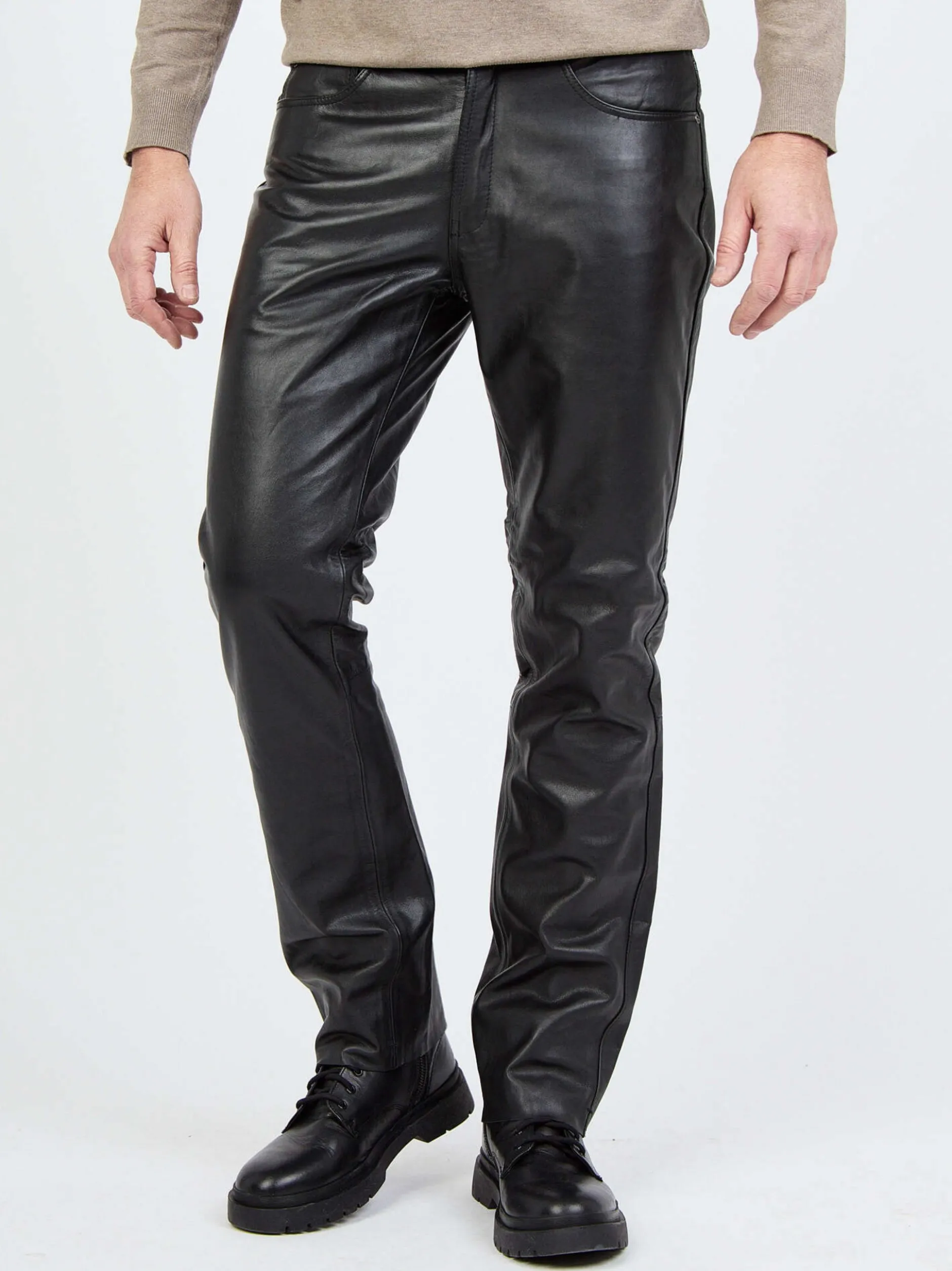 JCC Herren Lederhose in schwarz
